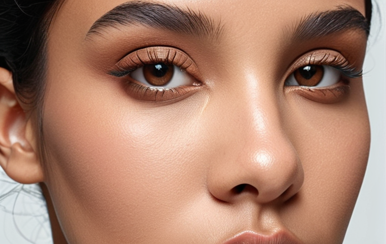 Minimalist makeup look with focus on skin tone and enhancing natural features.
