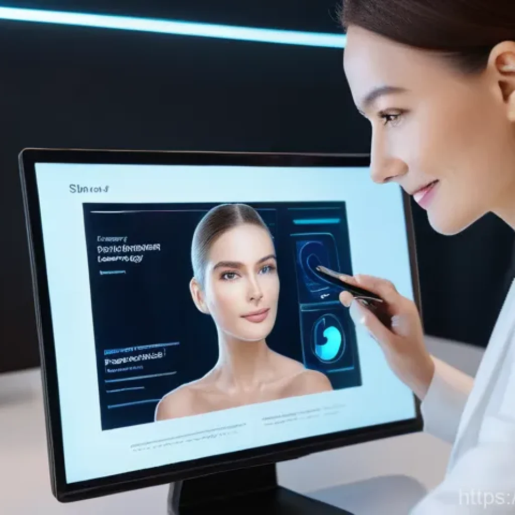 뷰티컨설턴트 직무 관련 소프트웨어 - **Prompt 1: AI-Powered Skin Analysis Consultation**
    A professional female beauty consultant, in ...